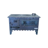 ALTAŞ CAMLI ALTAŞ Kuzine SOBA 4 MM ÇOK AMAÇLI BAHÇE TİPİ KUZİNE SOBA ÖZEL EL YAPIMI SOBA - 4