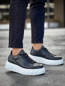 Yüksek Taban Günlük Ayakkabı Siyah (Beyaz Taban) thumbnail 6