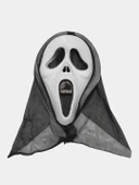 Kapşonlu Çığlık Maskesi Scream Maskesi - Hayalet Maskesi 33x21 cm - 1
