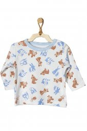 Andywawa Erkek Bebek Sincap Desenli Ekru 2li Pijama Takım AC22319 - 2