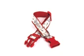 Köpek ve Pati Desenli Dokuma Köpek Boyun Tasması 3 cm x 36-60 cm Kırmızı - 1