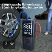 3in1 Kablosuz Usb Type-C 3*2000Mah Göstergeli Oto Lastik Hava Pompası - 5