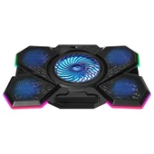 Addison Rampage AD-RC13 BELLATRIX Siyah 5 Fan 2 USB RGB Işıklı 15-17 Notebook Soğutucu Stand - 2
