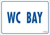 WC Uyarı Levhası 17,5x25 KOD:1783 - 1