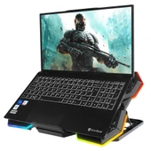 Addison Rampage AD-RC13 BELLATRIX Siyah 5 Fan 2 USB RGB Işıklı 15-17 Notebook Soğutucu Stand - 6