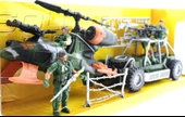 OMZ Buggy ve Helikopterli Askeri Oyun Seti Kız Erkek Çocuk Oyuncak Eğitici Oyuncaklar thumbnail 3