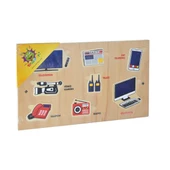 OMZ 105 Woodoy Yapboz İletişim Araçları Kız Erkek Çocuk Oyuncak Eğitici Oyuncaklar - 1