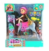 OMZ Nini Love Binici Bebek Gri At Kız Erkek Çocuk Oyuncak Eğitici Oyuncaklar thumbnail 2