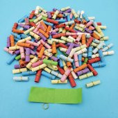 200lü Renkli Yazısız Not Kağıtları Dekoratif Hediyelik - 1