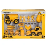 OMZ Sök Tak Dozer ve İnşaat Seti 22 Parça Kız Erkek Çocuk Oyuncak Eğitici Oyuncaklar thumbnail 3