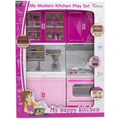 OMZ My Modern Kitchen Lavabolu Fırınlı 2'li Set Kız Erkek Çocuk Oyuncak Eğitici Oyuncaklar thumbnail 2