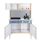 OMZ T1024 Ahşap Oyun Mutfağı -Okutan Hobi Kız Erkek Çocuk Oyuncak Eğitici Oyuncaklar thumbnail 2