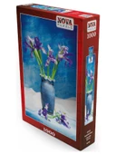Nova 1000 Parça Vazoda Mavi Süsen (İris) Puzzle - Olga Lyubkin thumbnail 2