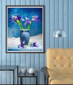 Nova 1000 Parça Vazoda Mavi Süsen (İris) Puzzle - Olga Lyubkin thumbnail 4