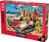 Anatolian 260 Parça Kedilerin Plaj Keyfi Puzzle - 3322 - 2