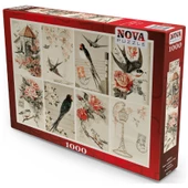 Nova 1000 Parça Kuşlar ve Çiçekler Kolaj Puzzle - Jodielee thumbnail 1