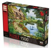 KS Games 1500 Parça Puzzle - Göl Kenarındaki Yaşam - Steve Crips - 2