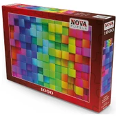 Nova 1000 Parça 3D Gökkuşağı Renkli Kutular Puzzle thumbnail 2