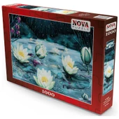 Nova Puzzle 1000 Parça Yıldızlı Gecede Lotus Çiçekleri thumbnail 2