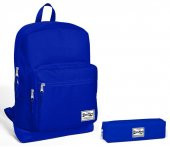 Saks Mavi 9 Yaş Üzeri Erkek Çocuk ve Genç Okul Çantası Seti (İlkokul Ortaokul Lise) - 1