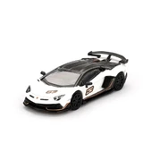 OMZ Mini GT 1/64 Lamborghini Aventador SVJ 63 Bianco Asopo Kız Erkek Çocuk Oyuncak Eğitici Oyuncaklar thumbnail 1
