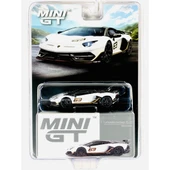 OMZ Mini GT 1/64 Lamborghini Aventador SVJ 63 Bianco Asopo Kız Erkek Çocuk Oyuncak Eğitici Oyuncaklar thumbnail 2