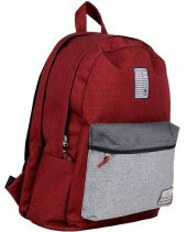 Its Just My Bag Bordo/Gri Klasik Kolej Sırt Çantası - Kız Çocuk - 10009 - 1
