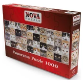 Nova Puzzle 1000 Parça Sevimli Kediler Kolajı Panorama Puzzle thumbnail 2