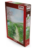 Nova 1000 Parça Çiçekli Patika Yol Puzzle - Huzura Yolculuk thumbnail 2