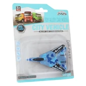 OMZ Die Cast Metal F-14 Benzeri Savaş Uçağı Mavi Kamuflaj Kız Erkek Çocuk Oyuncak Eğitici Oyuncaklar thumbnail 2