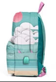 Coral High Yeşil Flamingolu Üç Gözlü Okul ve Günlük Sırt Çantası - USB+AUX Soketli thumbnail 2