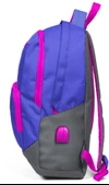 Coral High Sport Mavi-Pembe Laptop Bölmeli Sırt Çantası - USB Çıkışlı thumbnail 2