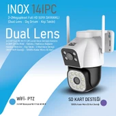 INOX-14IPC Çift Lens WiFi Güvenlik Kamerası  PTZ  Gece Görüşü  Mobil Uyumlu - 2
