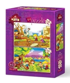 Art Puzzle Minik Botanikçiler 2'li 35+60 Parça Yapboz - 1