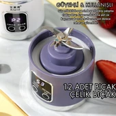 Coofbe 50W 450Ml Kişisel Şarjlı Blender Buz Kırıcı Taşınabilir Smoothies Blender Meyve Sıkacağı Çelik Bıcaklı thumbnail 9
