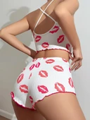 Amora Secret Dudak Desenli Şortlu Pijama Takımı - 5