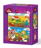 Art Puzzle Çiftçi Kız 2'li 35+60 Parça Yapboz - 1