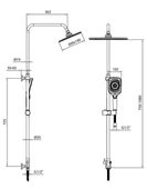 Ar Troya Duş Kolonu Mat Siyah thumbnail 2