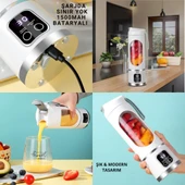Coofbe 50W 450Ml Kişisel Şarjlı Blender Buz Kırıcı Taşınabilir Smoothies Blender Meyve Sıkacağı Çelik Bıcaklı thumbnail 11