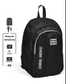 Coral High Sport Beş Gözlü Siyah Okul ve Günlük Sırt Çantası - Laptop+Tablet Bölmeli thumbnail 1