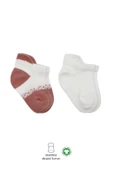 Eğitici Oyuncak Bistyle 2'Li Penye Sneakers Çorap BS20105 Ekru Pudra - 1