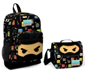 Coral High Ninja Baskılı Erkek Çocuk İlkokul Okul Çantası Seti - 1