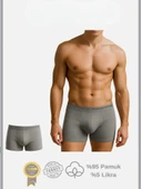 AmoraSecret AmoraSecret Pamuklu Düz Gri Renk Erkek Boxer - 1