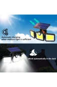 Volemi Üçlü Solar Led Projektör – Beyaz Işık – Sensörlü Dış Mekân Aydınlatma thumbnail 5