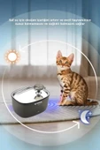 Otomatik Filtreli Kedi Köpek Su Pınarı Su Çeşmesi Ultra Sessiz Su Şelalesi 2,5Lt - 3
