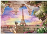Olimpia 1000 Parça Eyfel Kulesi ve Pembe Gün Batımı Puzzle thumbnail 1