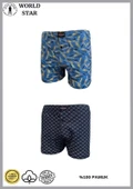 AmoraSecret AmoraSecret 2'li Likralı Pamuklu Renkli Erkek Boxer - 1
