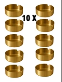 Mucit Home Küllük Gold Paslanmaz Çelik 10 Lu Kül Tablası Küllük Seti - 1