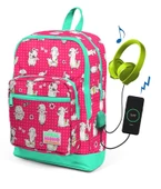 Coral High Kids Dört Gözlü Kız Çocuk Lama Desenli İlkokul Çantası - 1