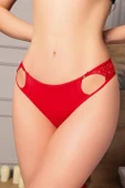 AmoraSecret AmoraSecret Kırmızı Bel Kısmı Dantelli Külot - 1